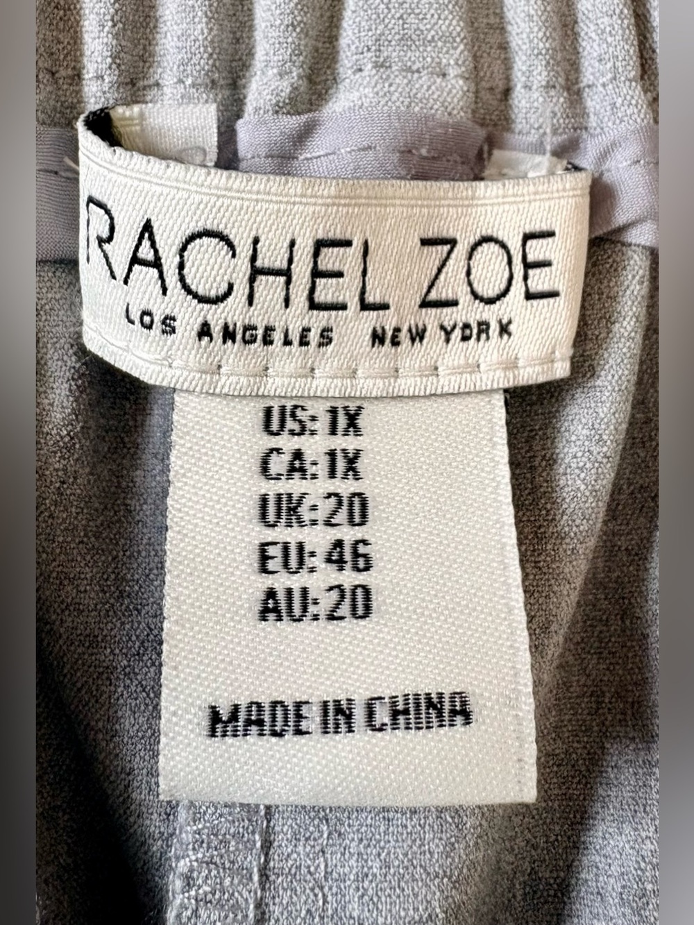 Rachel Zoe Gray Pull-On Stretch Ankle Pants NWT Plus Size 1X - Picture 9 of 11